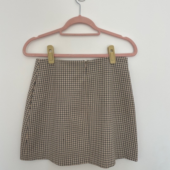 Wilfred Renee Skirt Women 8 Plaid Beige Mini Classiccore Academia Preppy - Picture 3 of 6